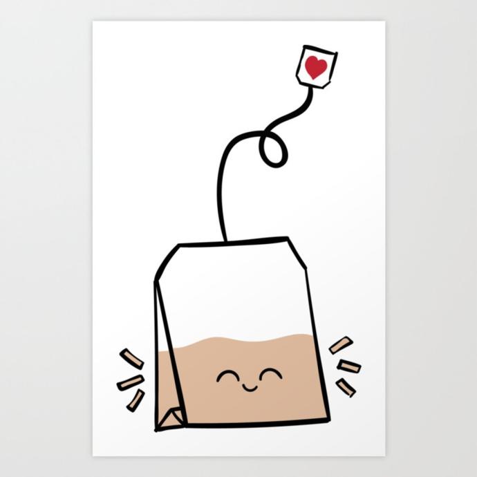 Что нарисовать на чайном пакетике