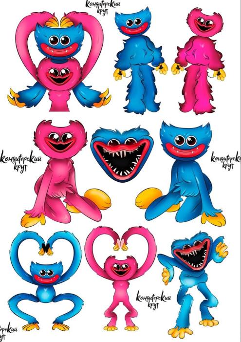 Картинка на торт для печати герои киси МИСИ И Хаги ваги