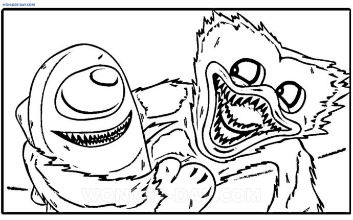 Хагги Вагги раскраска