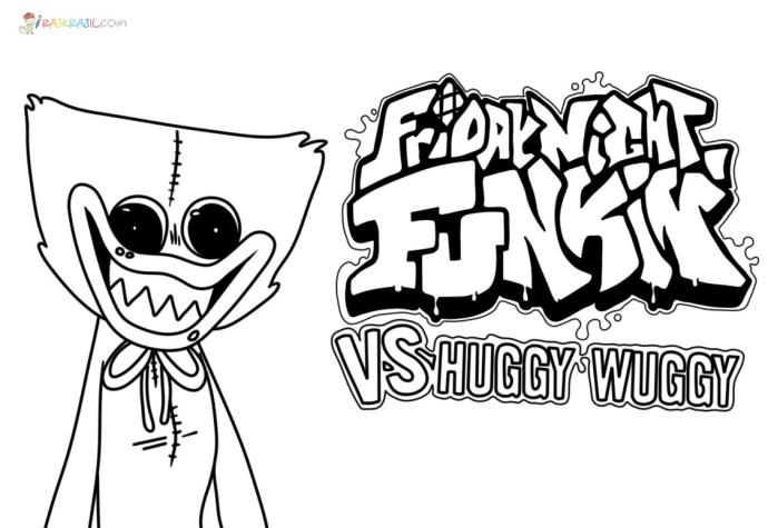 Huggy Wuggy раскраска
