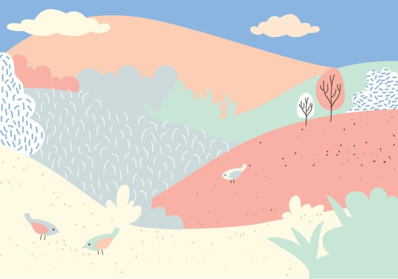 Детский минималистичный фон