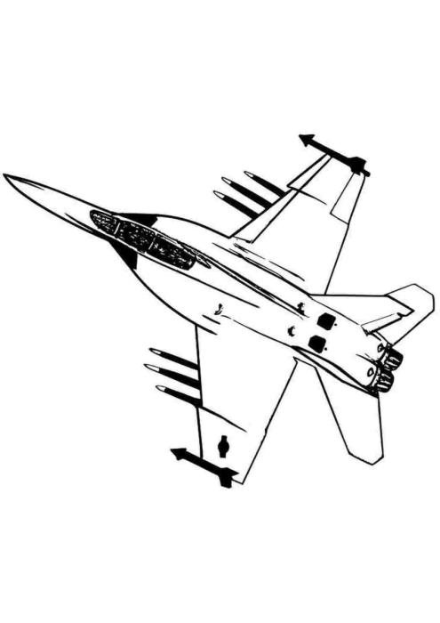Военный самолет рисунок