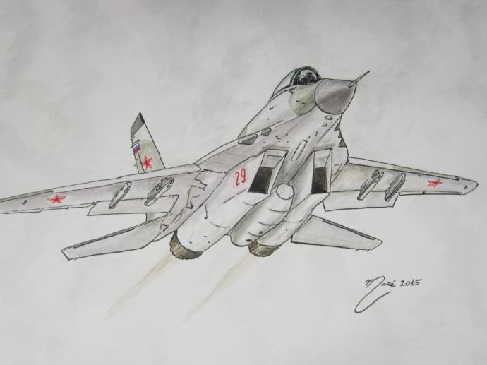 Истребитель рисунок