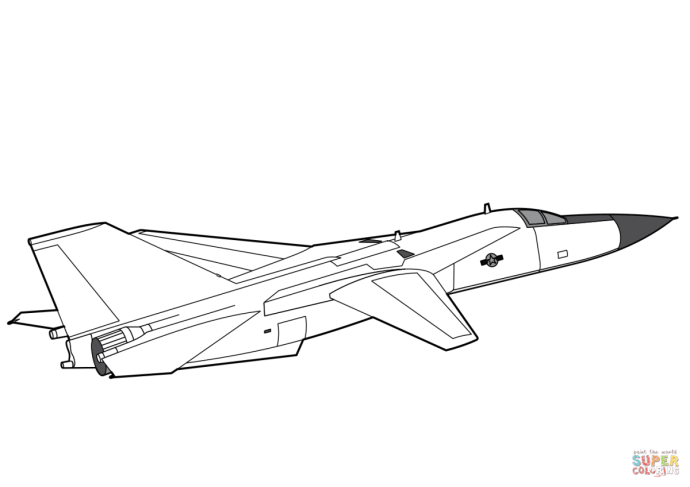 Раскраска самолет истребитель Су-24