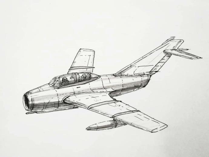 Самолет миг 15 рисунок