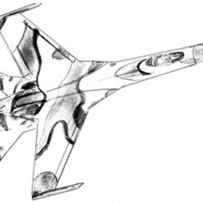 Разбитый самолет карандашом