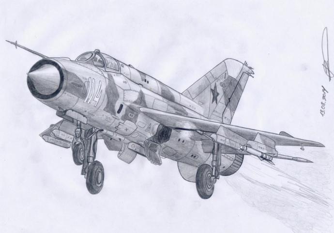 Военный самолет рисунок