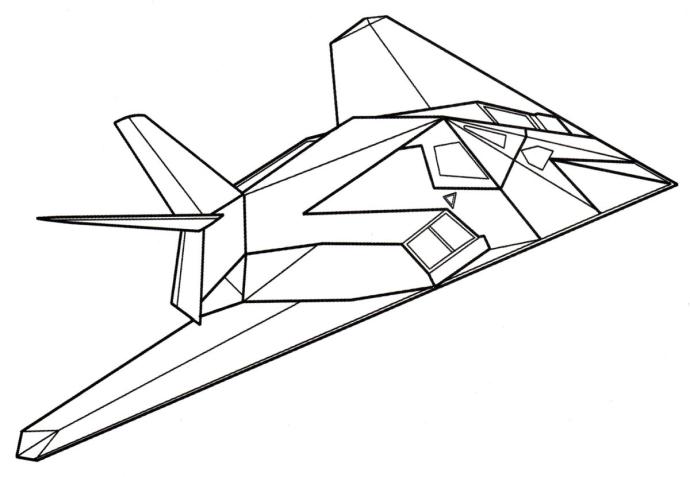 Стелс самолет f-117 раскраска