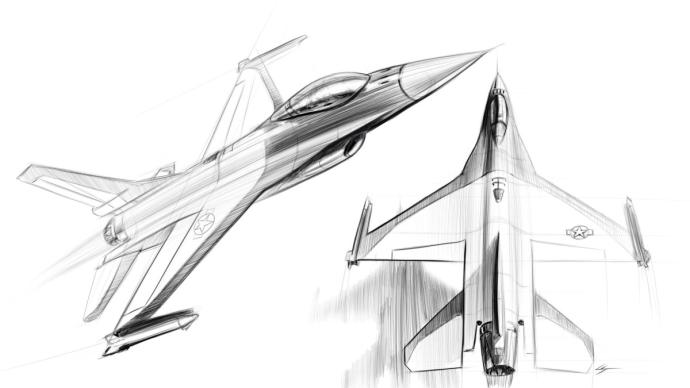Самолет скетч