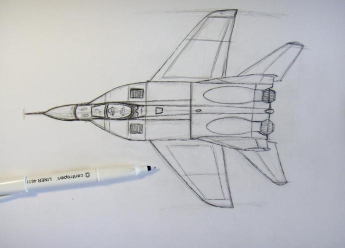 Рисование истребитель