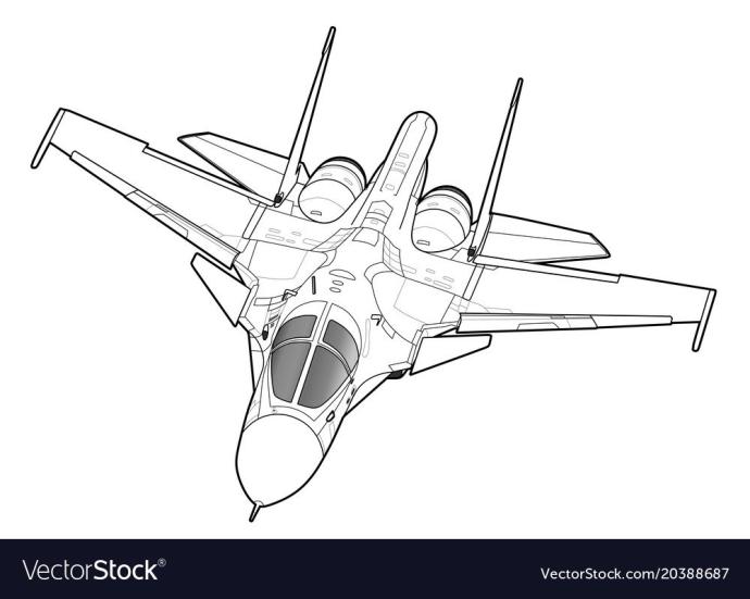 Самолет истребитель в графике