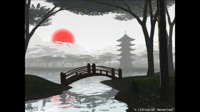 Пейзаж в японском стиле