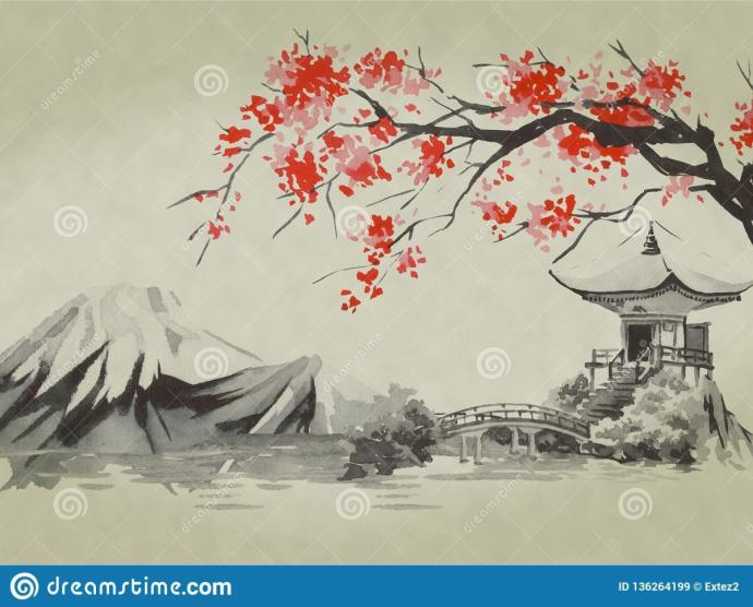 Пагода Япония арт