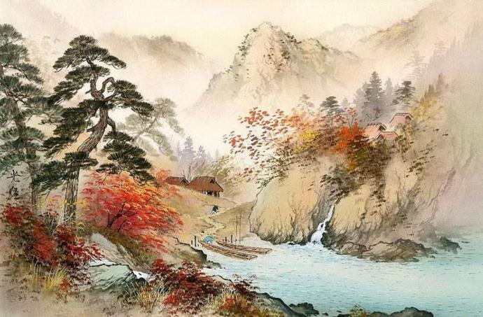 Гора Фудзи вышивка