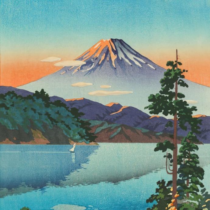 Японская живопись пагода