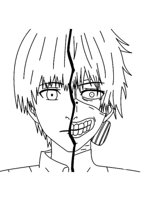 Раскраски аниме Токийский гуль