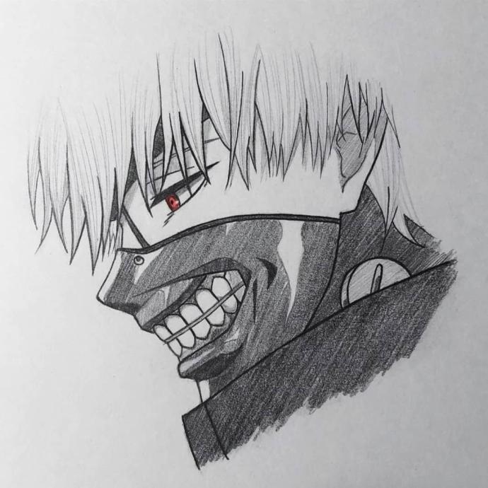 Канеки Кен рисунок