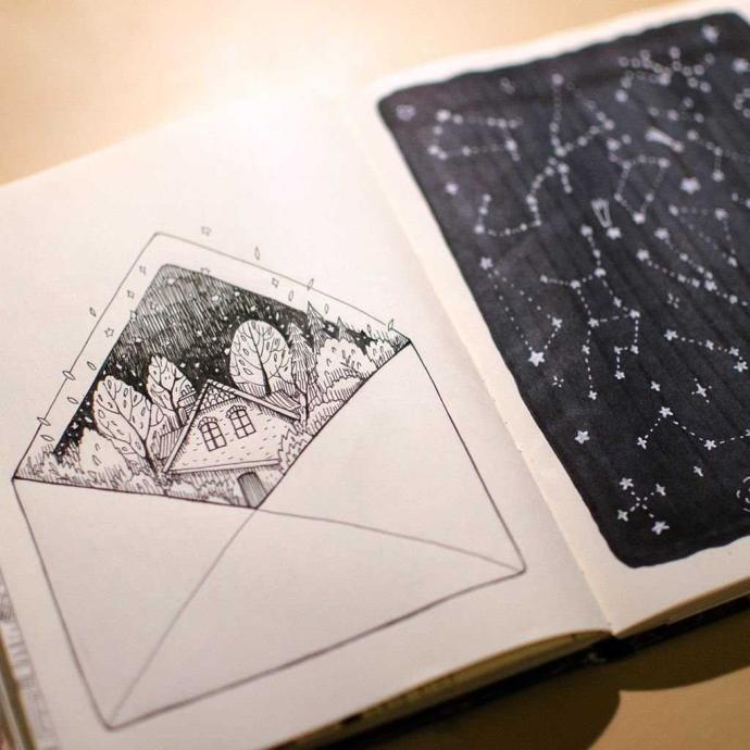 Рисунки в скетчбук