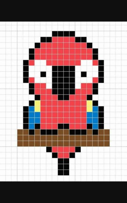 Красивые милые рисунки по клеточкам78