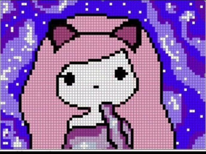 Рисование по клеточкам для девочек