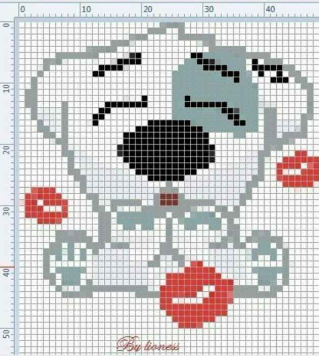 Рисунки по клеточкам Стикеры маленькие