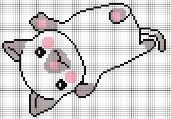 Рисунки по клеточкам милые и няшные легкие