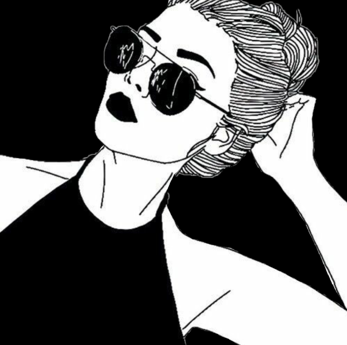 Черно белые рисунки девушек