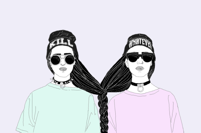 Рожица на черном фоне