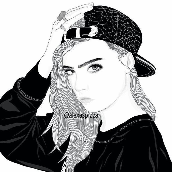 Нарисованный парень в очках