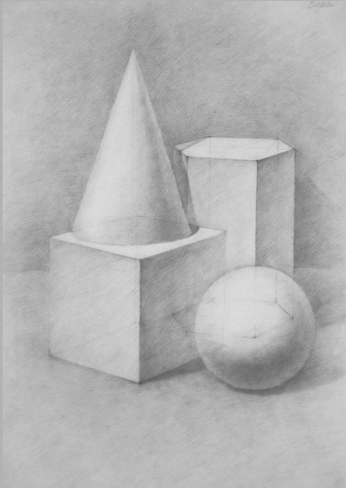 Светотень шар, конус, цилиндр, куб