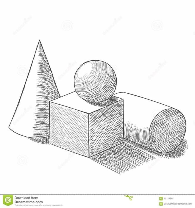 Композиция из геометрических тел простая