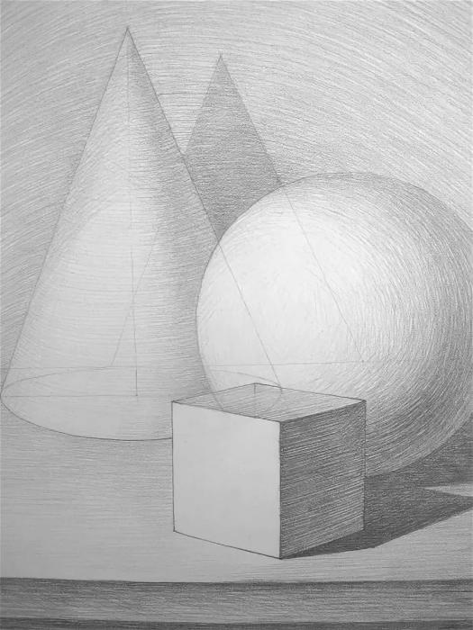 Академический рисунок геометрические фигуры штриховка