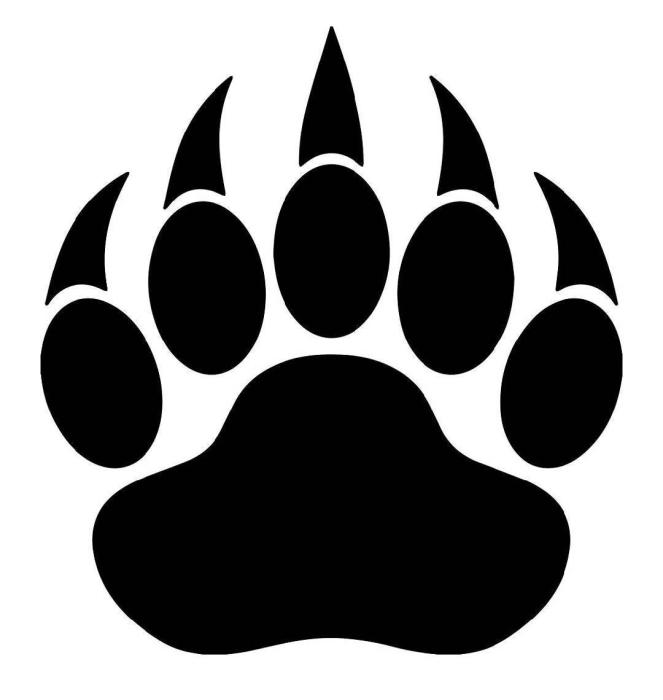 Логотип медвежья голова тело инструменты в руках