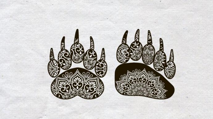 Медвежья лапа шаблон