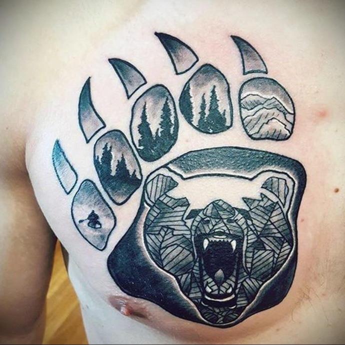 Лапа медведя эскиз