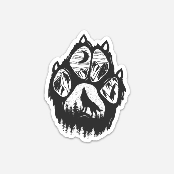 Отпечаток лапы с когтями