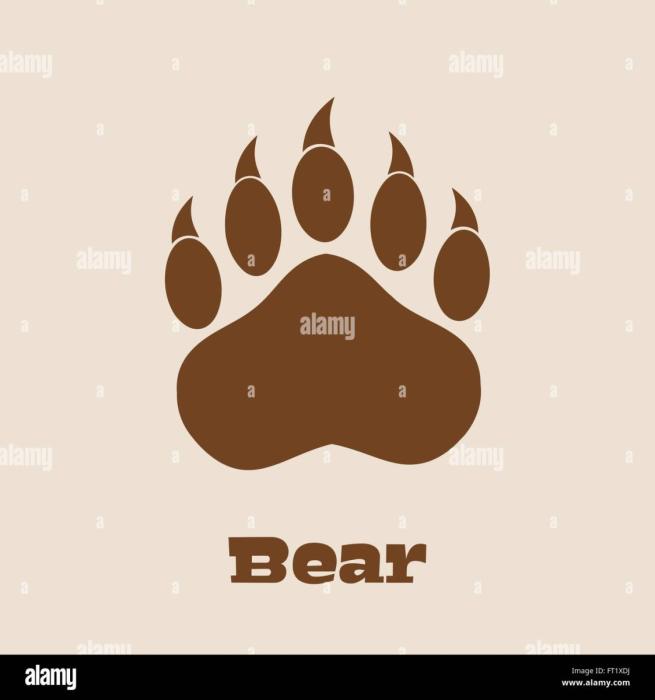 Отпечаток лапы медведя