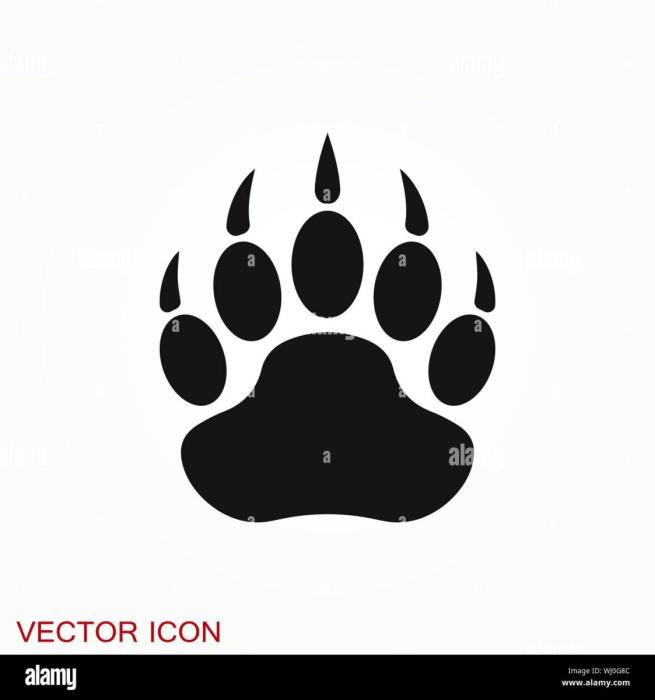 Лапа медведя эскиз