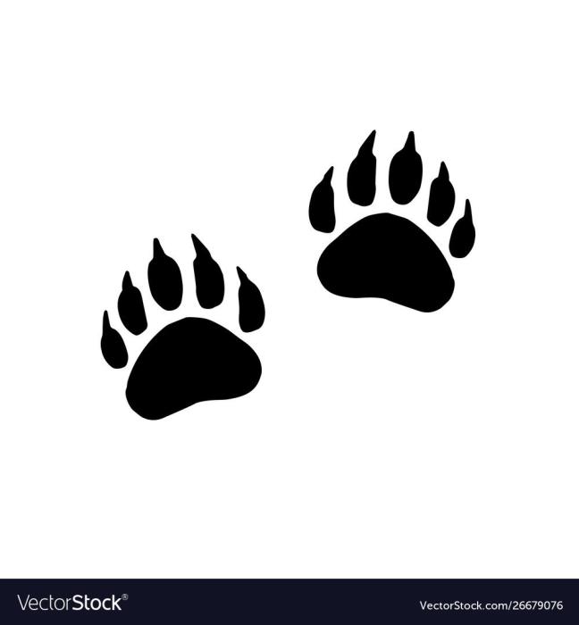 Медвежья лапа тату эскизы