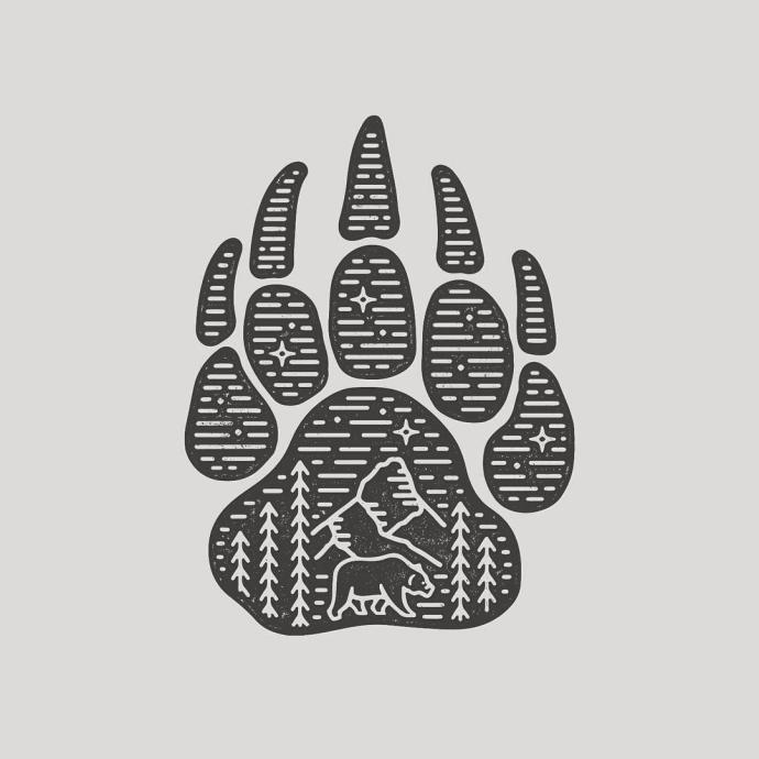 Медведь тату эскиз