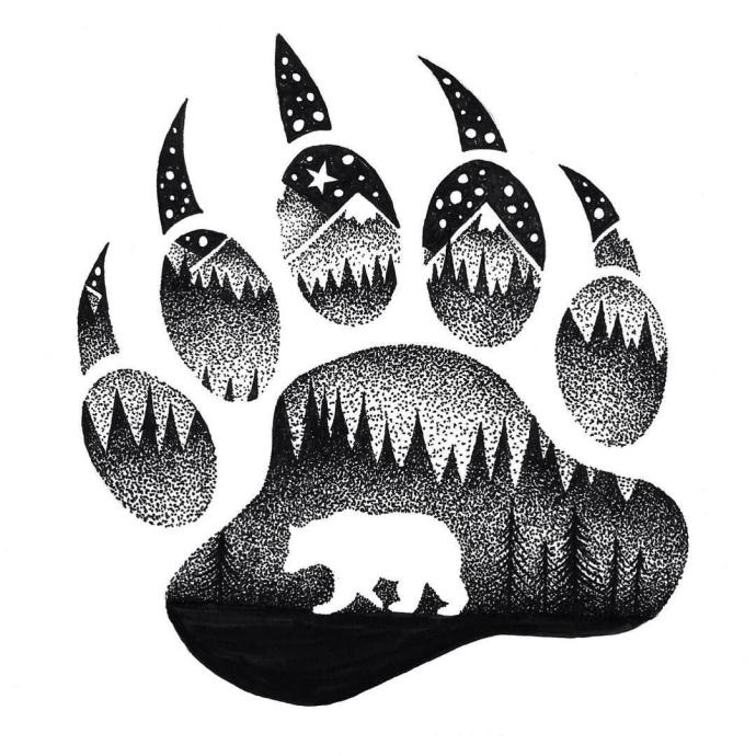 Отпечаток лапы медведя