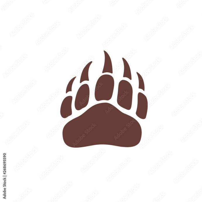 Медвежья лапа силуэт