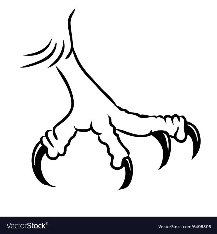 Куриная лапа раскраска