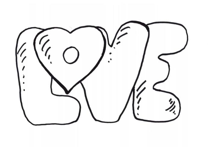 Рисунки для срисовки сердечки