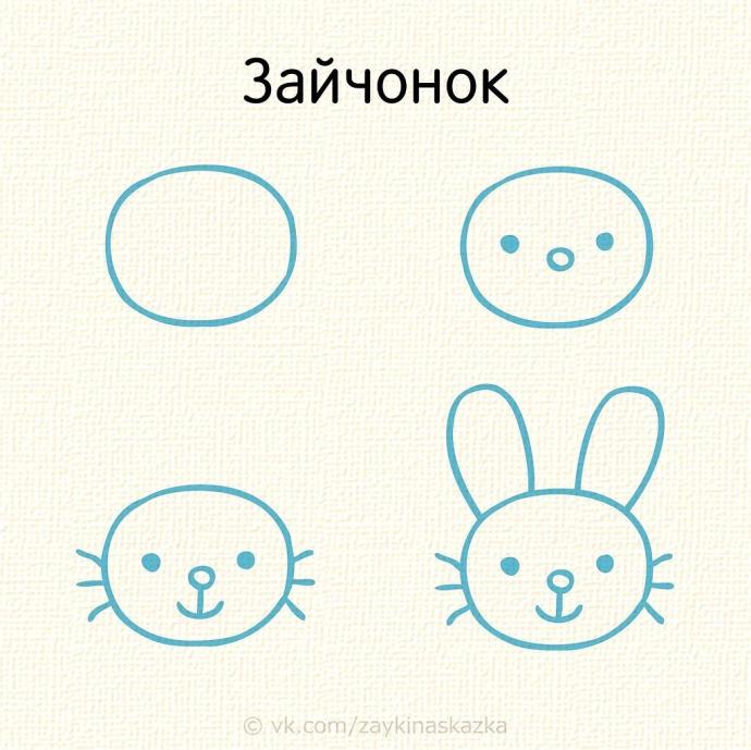 Мордочки животных для детей простые