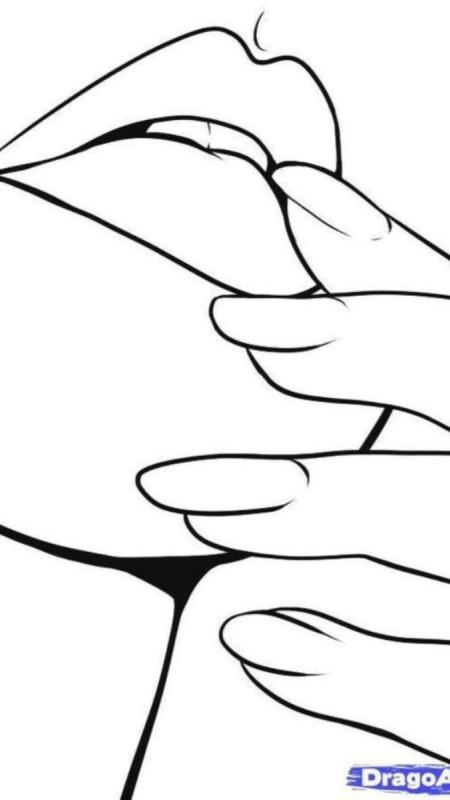 Нарисованная рука с ногтями