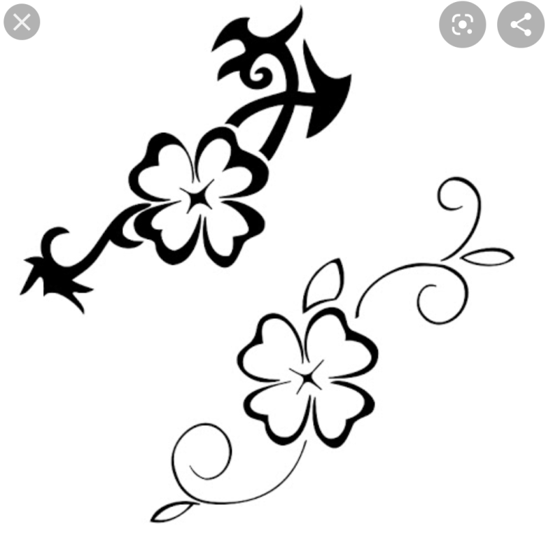 Клевер тату эскизы