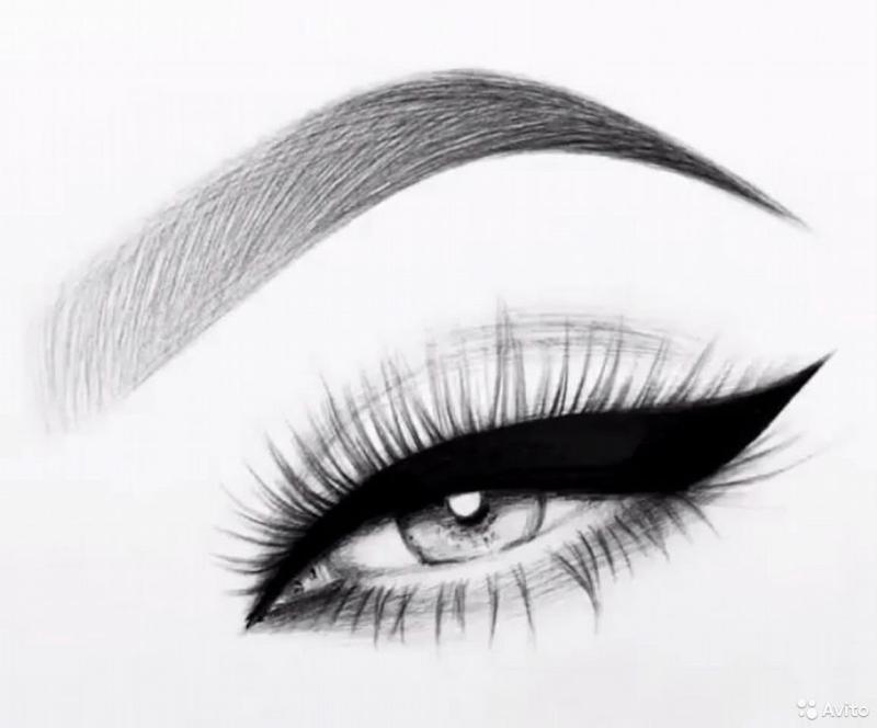 Ресницы карандашом