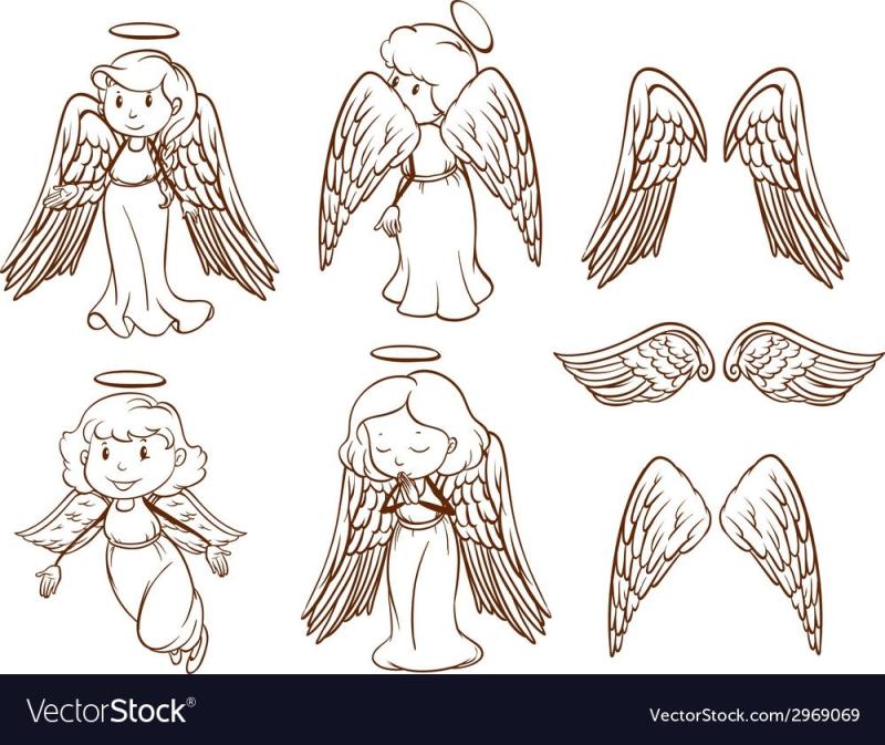 Позы для рисования с крыльями