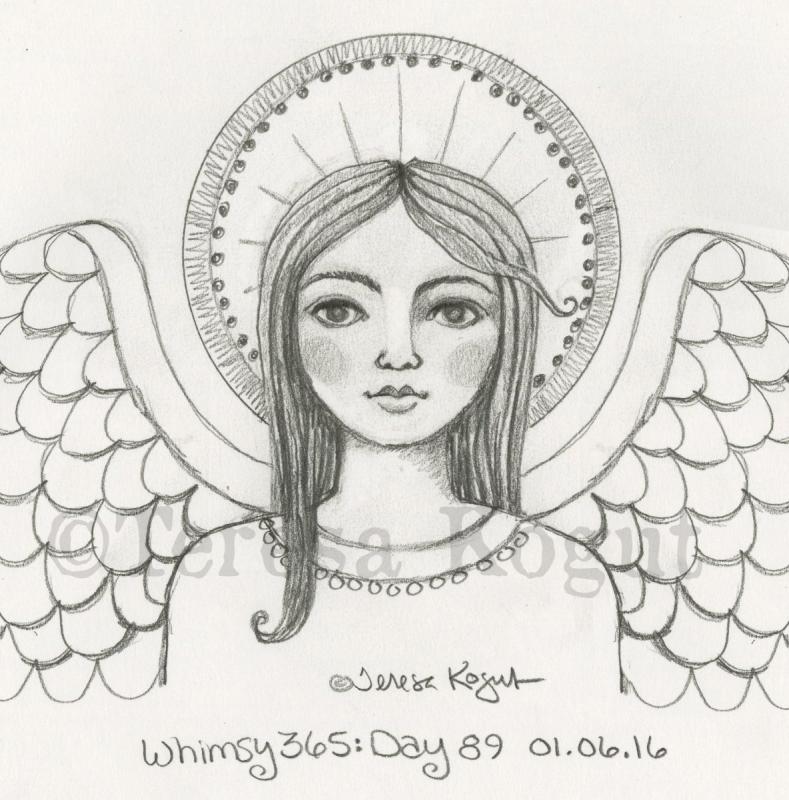 Раскраски портрета ангела